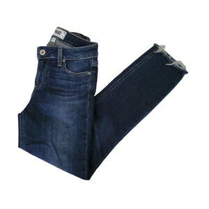 Paige Skyline Skinny Crop Jeans Womens Size 25 Low Rise Dark Wash Denim Pants